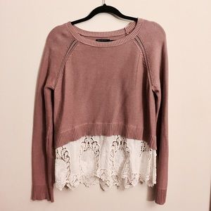 Sweater with lace